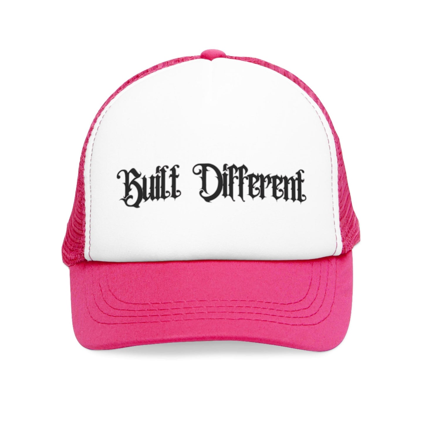 Built Different Mesh Cap - Motivational Funny Gift for Anyone Baseball Hat, Unique Snapback, Inspirational Headwear