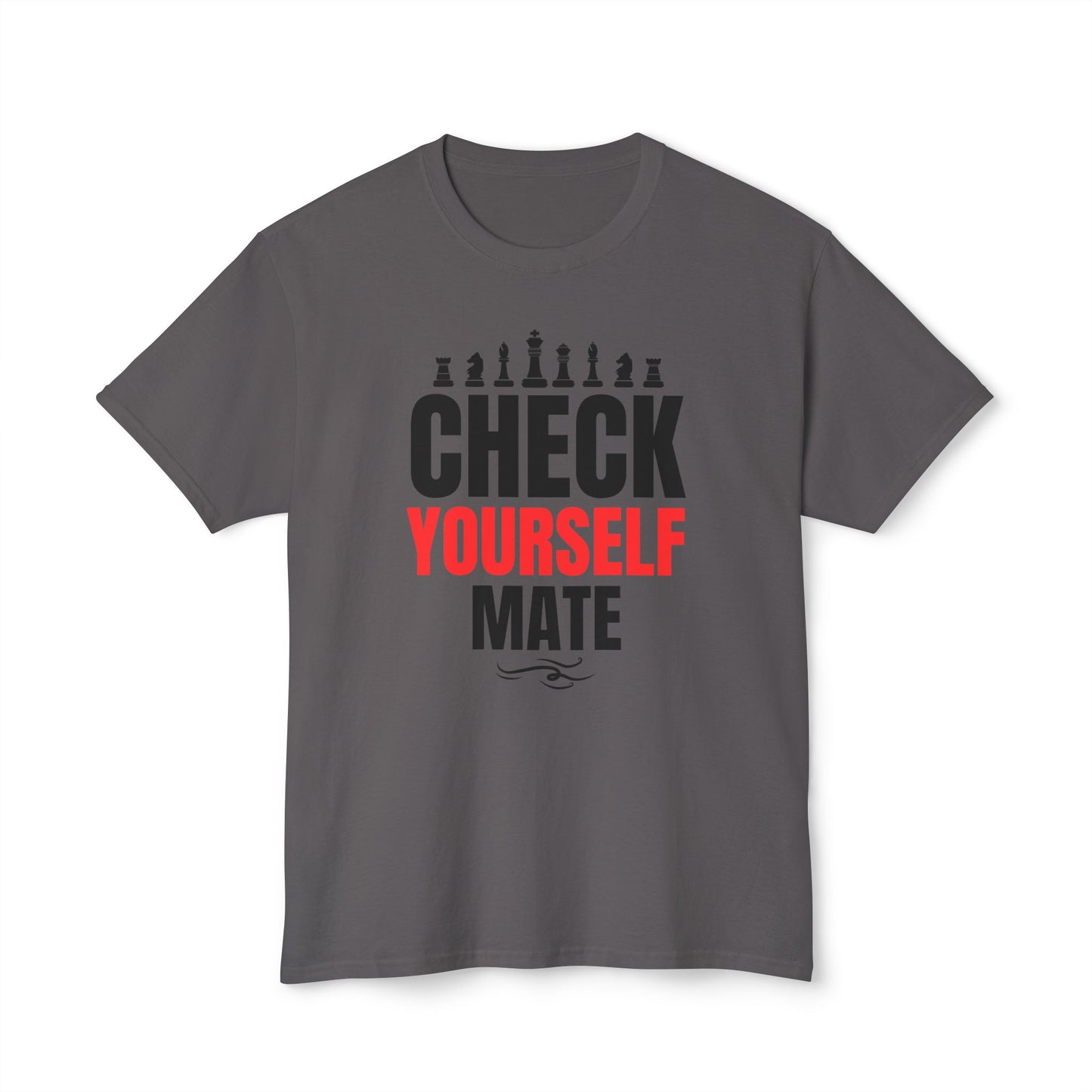 Check Yourself Mate Chess T-Shirt, Unisex Fun Tees for Gamers, Gift for Chess Lovers, Casual Style, Tournament Apparel