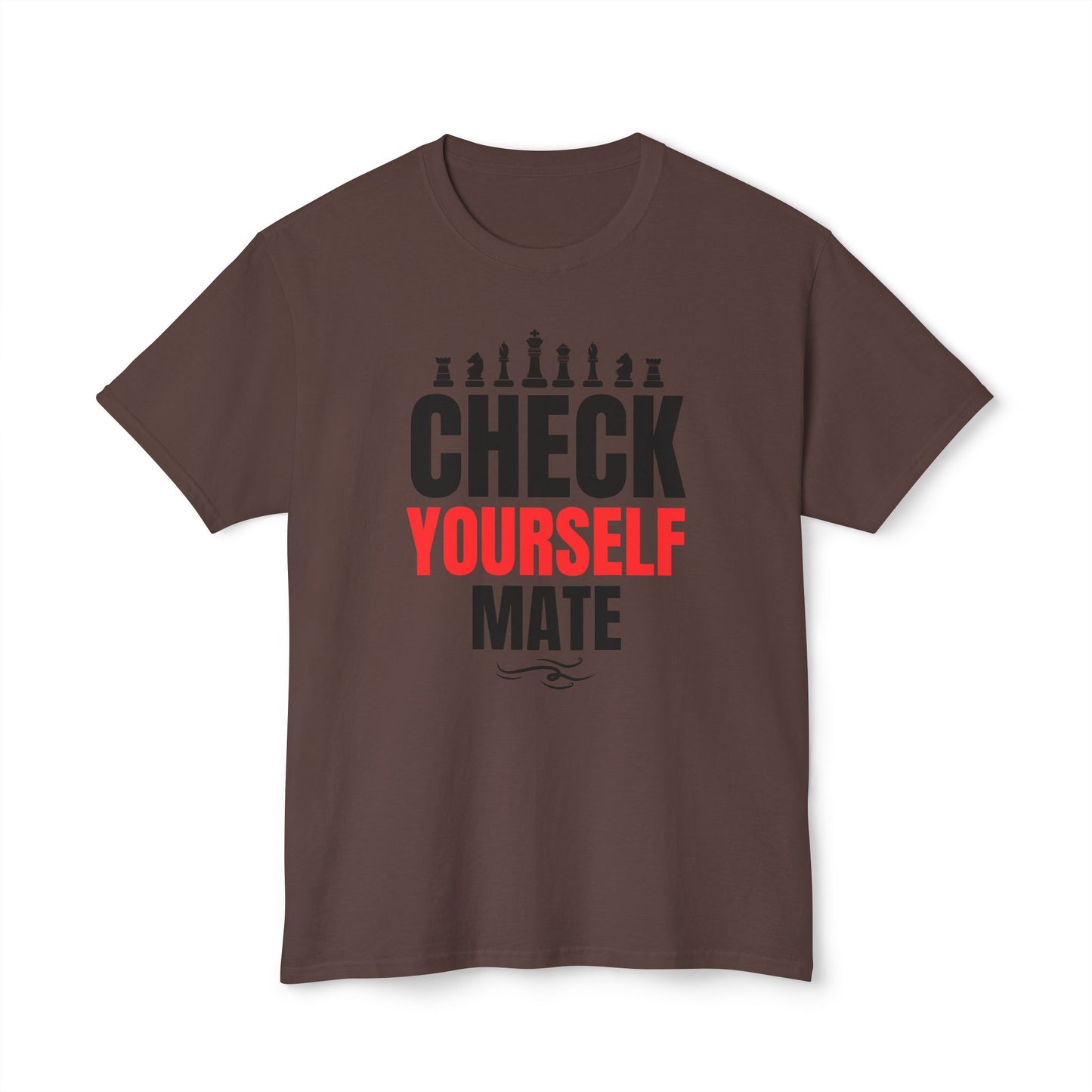 Check Yourself Mate Chess T-Shirt, Unisex Fun Tees for Gamers, Gift for Chess Lovers, Casual Style, Tournament Apparel