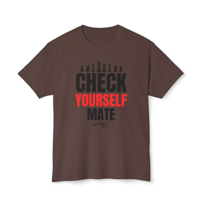 Check Yourself Mate Chess T-Shirt, Unisex Fun Tees for Gamers, Gift for Chess Lovers, Casual Style, Tournament Apparel