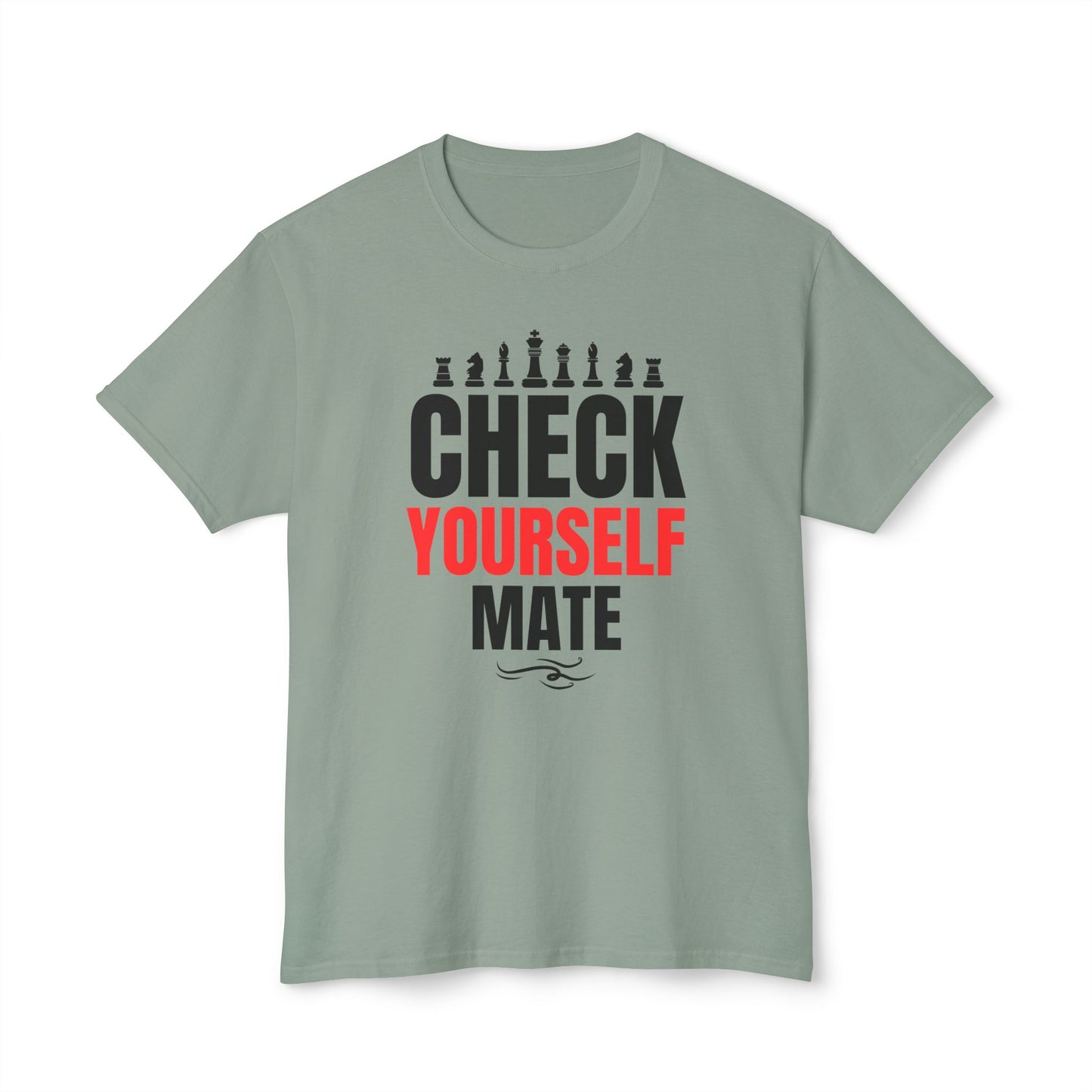 Check Yourself Mate Chess T-Shirt, Unisex Fun Tees for Gamers, Gift for Chess Lovers, Casual Style, Tournament Apparel