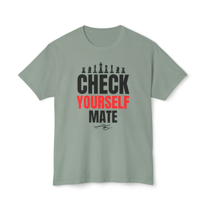 Check Yourself Mate Chess T-Shirt, Unisex Fun Tees for Gamers, Gift for Chess Lovers, Casual Style, Tournament Apparel