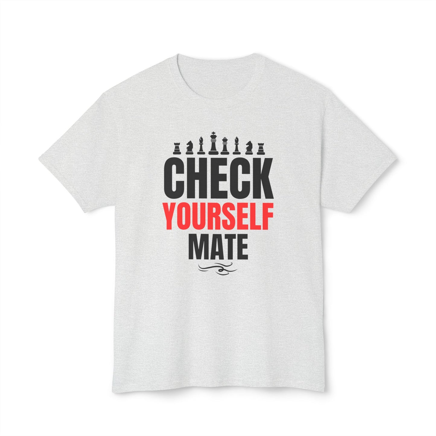 Check Yourself Mate Chess T-Shirt, Unisex Fun Tees for Gamers, Gift for Chess Lovers, Casual Style, Tournament Apparel