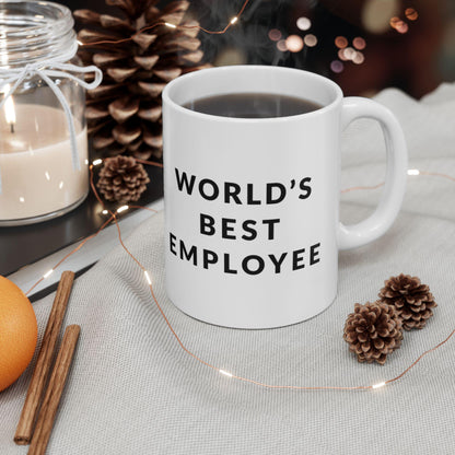 World's Best Employee' Mug for Employees, Unique Office Mug, Funny Gift for Employees, Decor