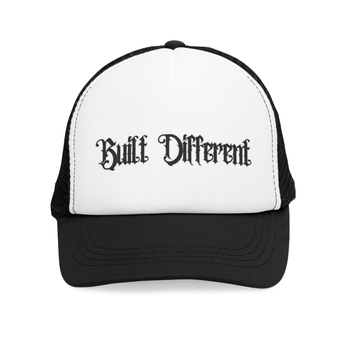 Built Different Mesh Cap - Motivational Funny Gift for Anyone Baseball Hat, Unique Snapback, Inspirational Headwear